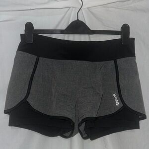 Reebok Gray and Black Athletic Shorts size medium